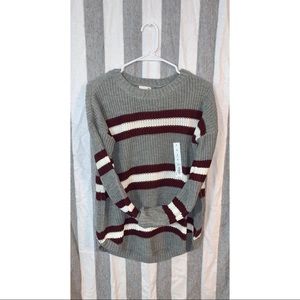 Gray/Maroon SO Crewneck Sweater